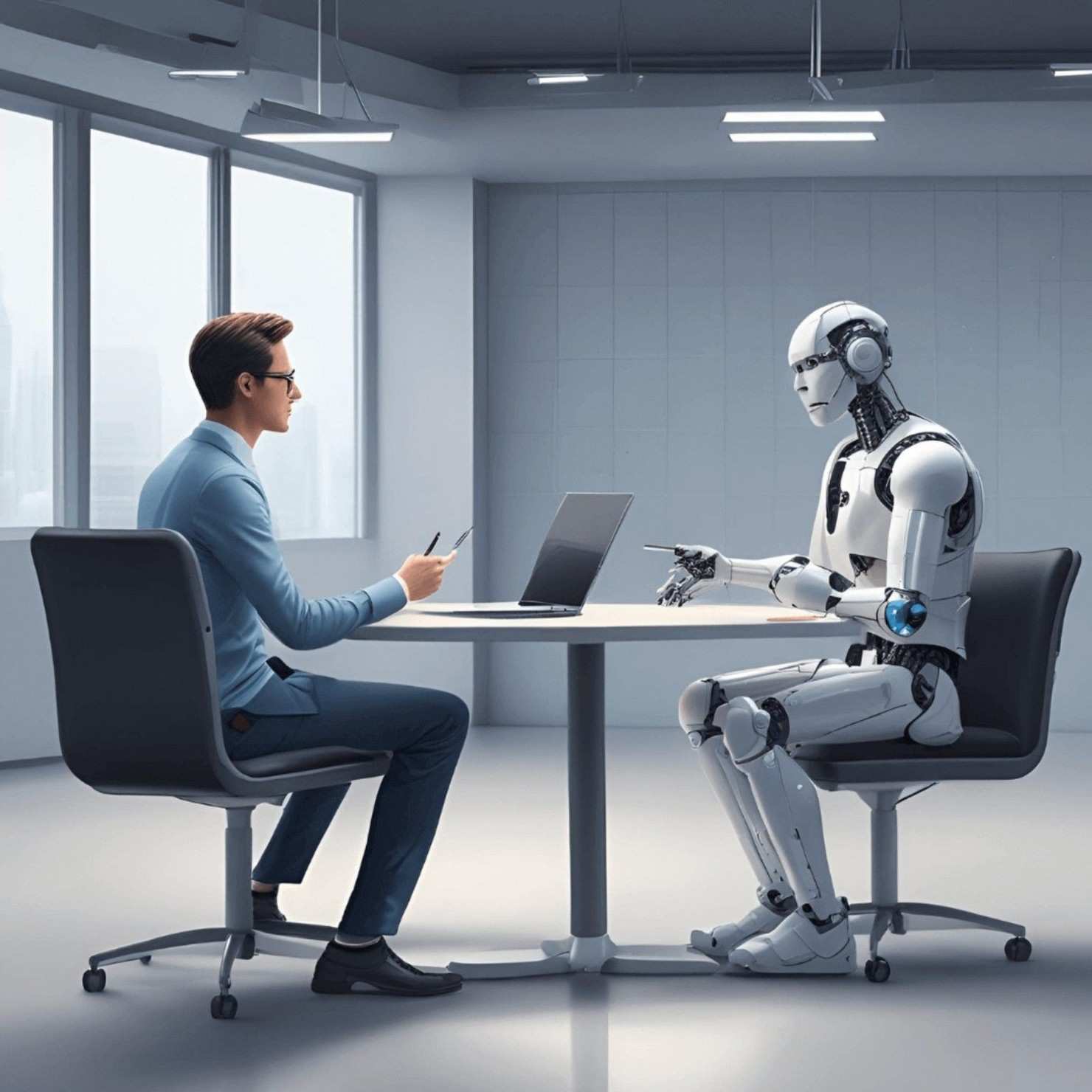 Investigador colaborando con Inteligencia Artificial